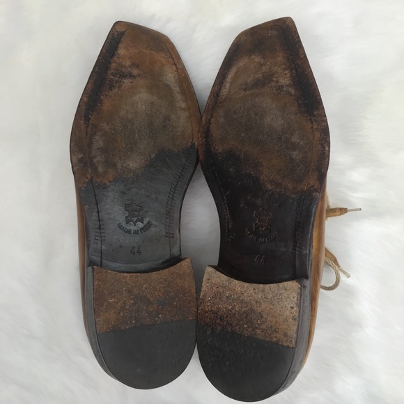 SOLD: Calzoleria 11 Tan Leather Oxford Dress Shoes - Picture 7 of 8